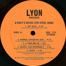 Load image into Gallery viewer, D'Arcy's Rising Sun Steel Band : D'Arcy's Rising Sun Steel Band (LP, Album)