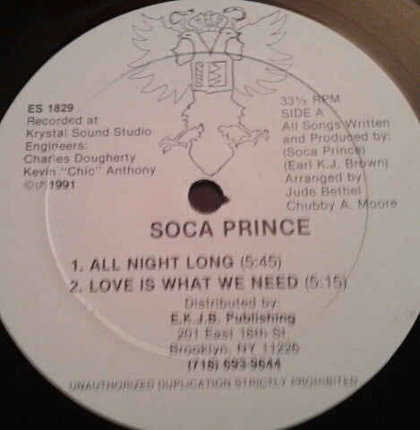 Soca Prince : All Night (12