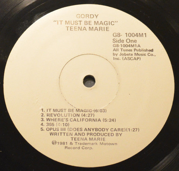 Teena Marie : It Must Be Magic (LP, Album, Promo)