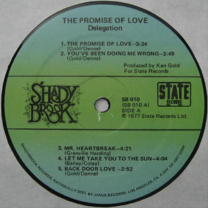 Delegation : The Promise Of Love (LP, Album)