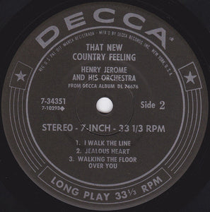 Henry Jerome And His Orchestra : That New Country Feeling (7", Jukebox)