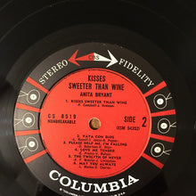 Load image into Gallery viewer, Anita Bryant : Kisses Sweeter Than Wine (LP, Album)