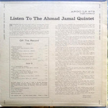 Load image into Gallery viewer, The Ahmad Jamal Quintet : Listen (LP, Album, Mono)