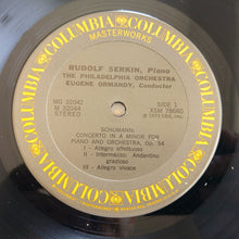 Load image into Gallery viewer, Rudolf Serkin, Felix Mendelssohn-Bartholdy, Robert Schumann, Eugene Ormandy, The Philadelphia Orchestra, Columbia Symphony Orchestra : Romantic Showpieces For Piano And Orchestra Mendelssohn: Piano Concertos Nos. 1 And 2; Capriccio Brillante Schumann: Piano Concerto; Introduction And Allegro (2xLP, Comp, Gat)