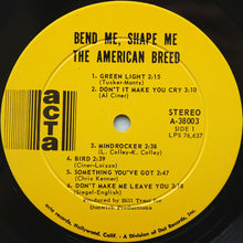 Load image into Gallery viewer, The American Breed : Bend Me, Shape Me (LP, Album)