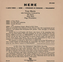 Load image into Gallery viewer, Tony Martin (3) : Here (7", EP)