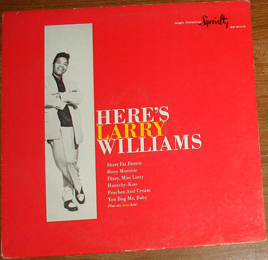 Larry Williams (3) : Here's Larry Williams (LP, Album, Mono)