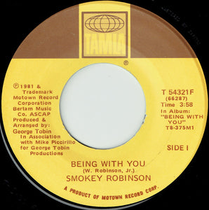 Smokey Robinson : Being With You (7", Single, Ter)