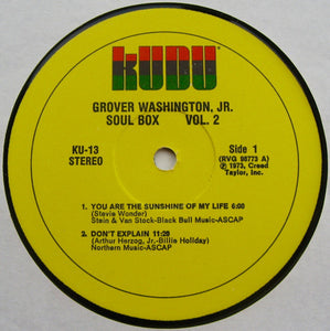 Grover Washington, Jr. : Soul Box Vol. 2 (LP, Album)