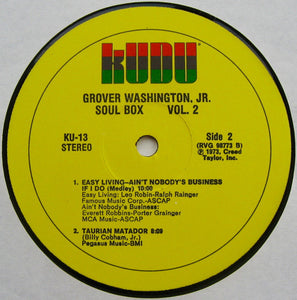 Grover Washington, Jr. : Soul Box Vol. 2 (LP, Album)