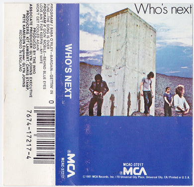 The Who : Who's Next (Cass, Album)