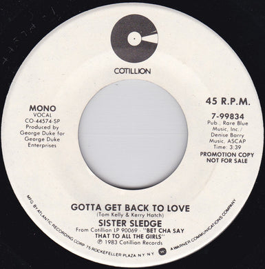 Sister Sledge : Gotta Get Back To Love (7