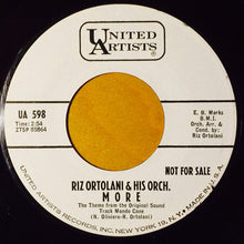 Load image into Gallery viewer, Riz Ortolani E La Sua Orchestra : MORE The Theme From the Original Sound Track"Mondo Cane" (7", Single, Promo)
