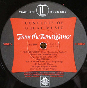 Dieterich Buxtehude, William Byrd, Girolamo Frescobaldi, Giovanni Gabrieli, Andrea Gabrieli, Carlo Gesualdo, Roland de Lassus, Jean-Baptiste Lully, Claudio Monteverdi, Giovanni Pierluigi da Palestrina, Heinrich Schütz, Thomas Tallis : From The Renaissance - Concert (5xLP, Album, Comp, Box)