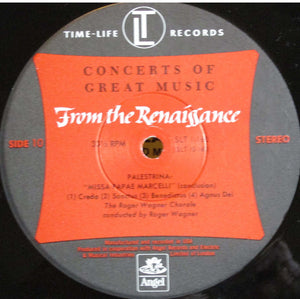 Dieterich Buxtehude, William Byrd, Girolamo Frescobaldi, Giovanni Gabrieli, Andrea Gabrieli, Carlo Gesualdo, Roland de Lassus, Jean-Baptiste Lully, Claudio Monteverdi, Giovanni Pierluigi da Palestrina, Heinrich Schütz, Thomas Tallis : From The Renaissance - Concert (5xLP, Album, Comp, Box)