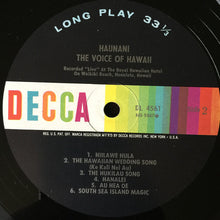 Load image into Gallery viewer, Haunani Kahalewai : Haunani, The Voice Of Hawaii (LP, Mono)