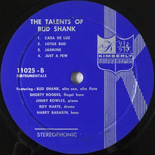 Load image into Gallery viewer, Bud Shank : The Talents Of Bud Shank (LP, Comp)