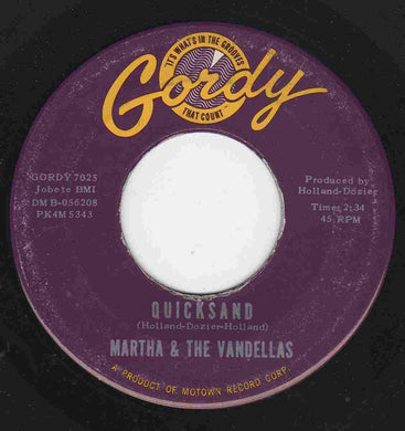 Martha Reeves & The Vandellas : Quicksand / Darling, I Hum Our Song (7