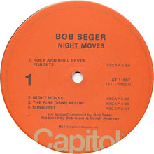 Load image into Gallery viewer, Bob Seger &amp; The Silver Bullet Band* : Night Moves (LP, Album, Jac)