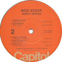 Load image into Gallery viewer, Bob Seger &amp; The Silver Bullet Band* : Night Moves (LP, Album, Jac)