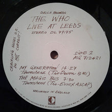 Load image into Gallery viewer, The Who : Live At Leeds (LP, Album, Pin)