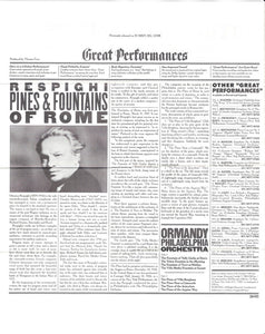 Ottorino Respighi, Eugene Ormandy, The Philadelphia Orchestra : Pines & Fountains Of Rome (Cass)