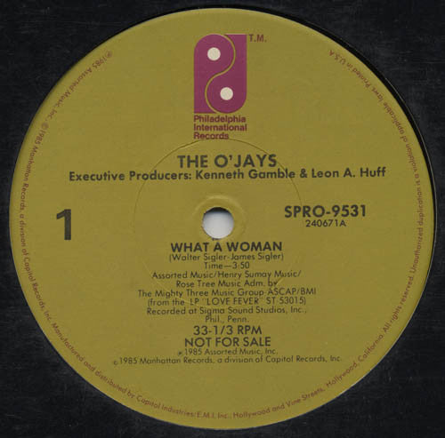 The O'Jays : What A Woman / I Love America (12