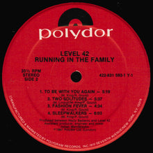 Load image into Gallery viewer, Level 42 : Running In The Family (LP, Album, Hau)