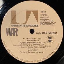 Load image into Gallery viewer, War : All Day Music (LP, Album)