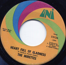 Load image into Gallery viewer, The Mirettes : Heart Full Of Gladness / Ain't You Trying To Cross Over (7", Single)