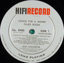 Load image into Gallery viewer, Elsa Lanchester : Songs For A Smoke-Filled Room (LP, Album, Mono)