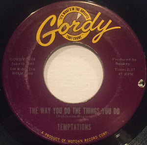 The Temptations : The Way You Do The Things You Do (7", Single, Roc)