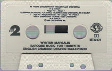 Load image into Gallery viewer, Wynton Marsalis, Antonio Vivaldi, Georg Philipp Telemann, Johann Pachelbel, Michael Haydn, Heinrich Ignaz Franz Biber, English Chamber Orchestra, Raymond Leppard : Baroque Music For Trumpets (Cass, Album, Dig)