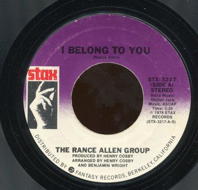 The Rance Allen Group : I Belong To You / The Wheel Of Life (7