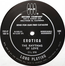 Load image into Gallery viewer, Unknown Artist : Erotica (The Rhythms Of Love) (LP, Album)