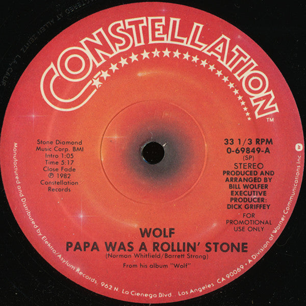Bill Wolfer : Papa Was A Rollin' Stone (12