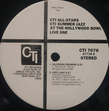 Load image into Gallery viewer, CTI All-Stars : CTI Summer Jazz At The Hollywood Bowl Live One (LP, Promo)