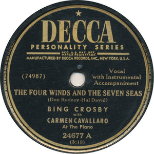 Bing Crosby With Carmen Cavallaro : The Four Winds And The Seven Seas (Shellac, 10")