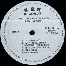 Load image into Gallery viewer, Ken Lazarus : Reggae Greatest Hits (LP, RE)