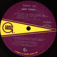 Load image into Gallery viewer, High Inergy : Turnin&#39; On (LP, Album)