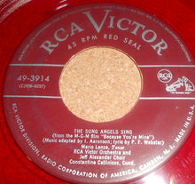 Load image into Gallery viewer, Mario Lanza : The Song Angels Sing / Because You're Mine (7", Single, Red)