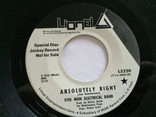 Load image into Gallery viewer, Five Man Electrical Band : Absolutely Right / (You And I) Butterfly (7", Single, Promo)