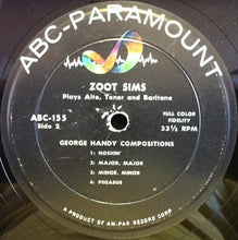 Load image into Gallery viewer, Zoot Sims : Plays Alto, Tenor And Baritone (LP, Album)
