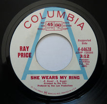 Load image into Gallery viewer, Ray Price : She Wears My Ring (7", Promo)