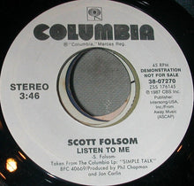 Load image into Gallery viewer, Scott Folsom : Listen To Me (7", Promo)