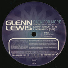 Load image into Gallery viewer, Glenn Lewis : Back For More (12&quot;, Promo)