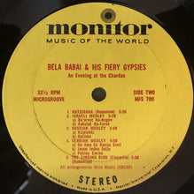 Load image into Gallery viewer, Bela Babai &amp; His Fiery Gypsies : An Evening At The Chardas (LP, Album)