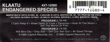 Load image into Gallery viewer, Klaatu : Endangered Species (Cass, Album)