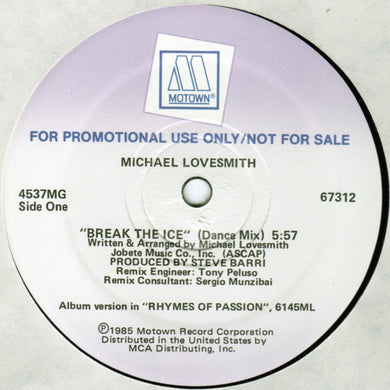 Michael Lovesmith : Break The Ice (12