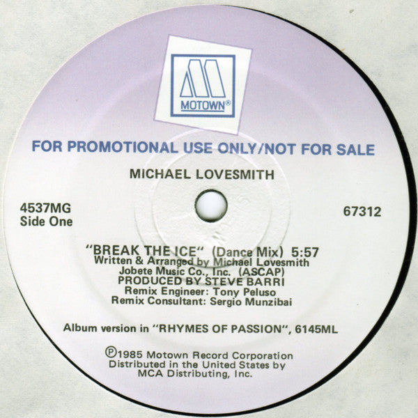Michael Lovesmith : Break The Ice (12